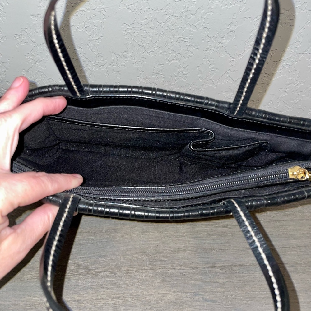 CEM Black Leather Satchel with Detachable Shoulder Strap - Picture 9 of 9